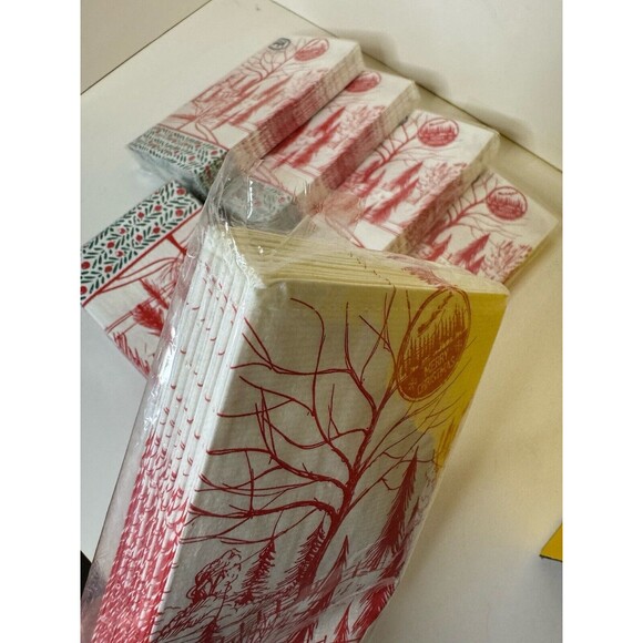 Michel Design Works Napkins Christmas Santa's Eve Lot of 7 Packs - Picture 2 of 3